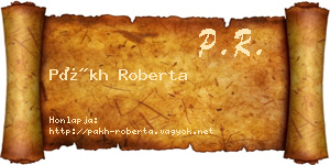 Pákh Roberta névjegykártya